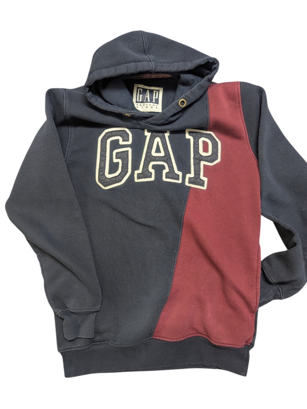 Vintage Y2K GAP Colorblock Logo Hoodie Large